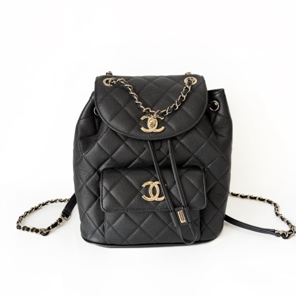 Chanel Classic Backpack in Quilted Caviar Leather